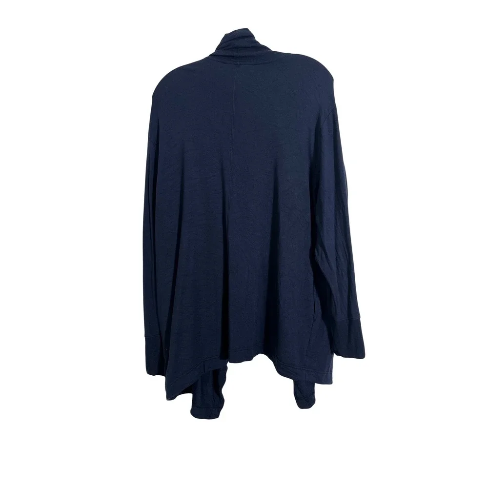 ATHLETA Pranayama Restore Rib Wrap Cardigan in Navy 882498-00